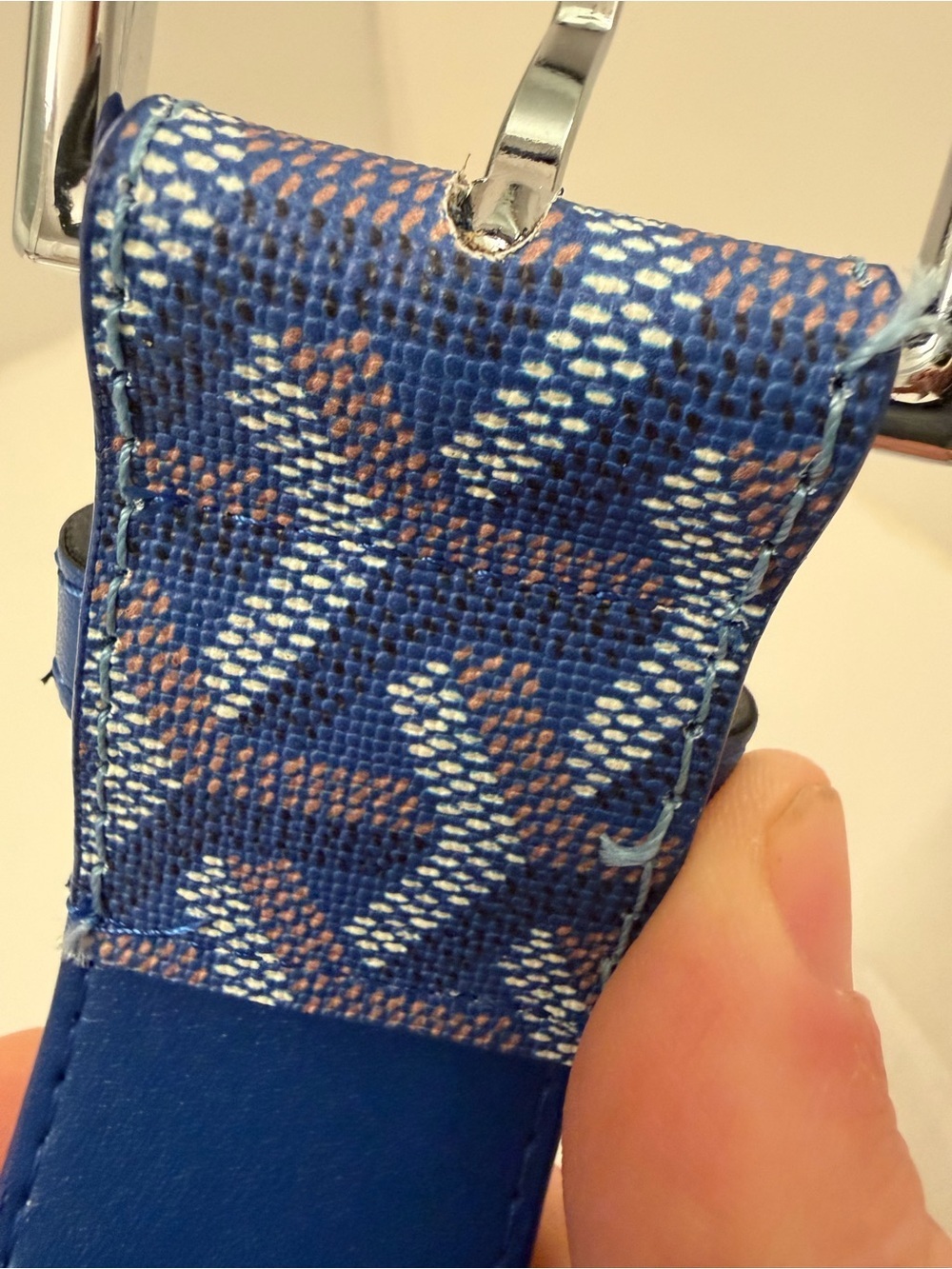 Goyard Blue Monogram Belt – Size 30-32 Waist - Picture 7 of 16